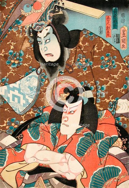 Ariharano Tokihira and Matsuo Maru, 19th century. Creator: Utagawa Kunisada.