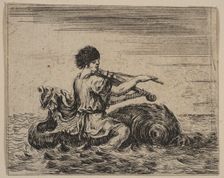 Arion, from Game of Mythology (Jeu de la Mythologie), 1644. Creator: Stefano della Bella