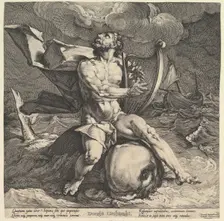 Arion on a Dolphin, ca. 1599. Creators: Cornelis Cornelisz van Haarlem, Jan Muller