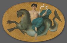 Arion on a Sea Horse and Bacchante on a Panther (pair), 1855. Creator: William Adolphe Bouguereau (French, 1825-1905)