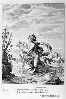 Arion saved by a dolphin, 1655. Creator: Unknown