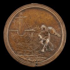 Arion Rescued by the Dolphin, late 15th - early 16th century. Creator: Moderno
