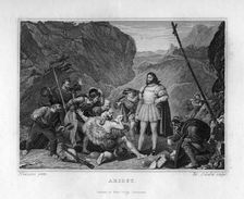 Ariosto, respected by brigands c1833. Artist: Edouard Schuler
