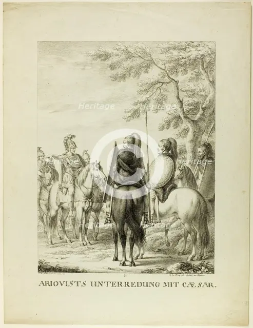 Arioviste Unterredung mit Caezar, 1808. Creator: Johann Michael Mettenleiter.