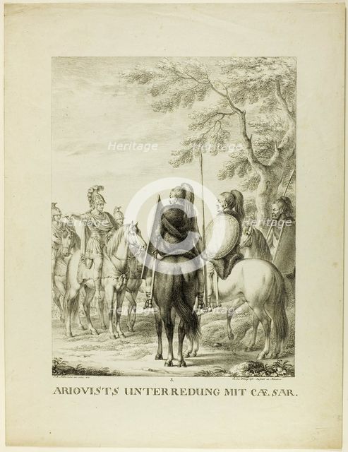 Arioviste Unterredung mit Caezar, 1808. Creator: Johann Michael Mettenleiter.
