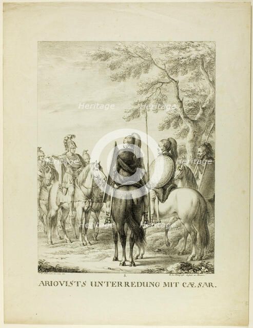 Arioviste Unterredung mit Caezar, 1808. Creator: Johann Michael Mettenleiter.