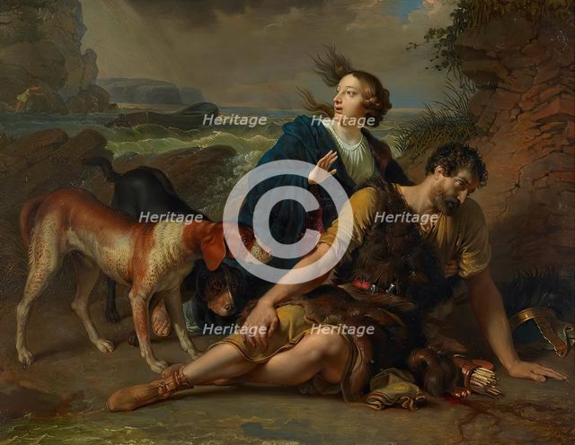 Arindal and Daura, 1854-1855. Creator: Johann Peter Krafft.
