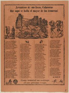 Arise from Your Graves, Calaveras..., 1904. Creator: José Guadalupe Posada
