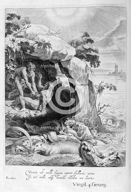 'Aristeus Compels Proteus to Reveal his Oracles', 1655. Creator: Unknown.