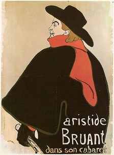 Aristide Bruant in His Cabaret (Poster), 1893. Artist: Henri de Toulouse-Lautrec