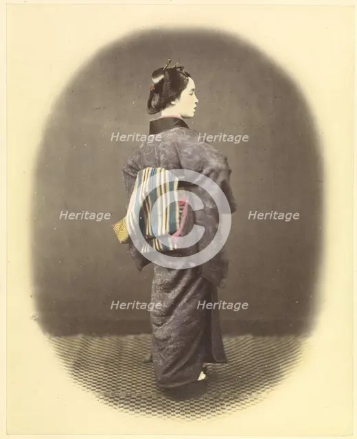 Aristocratic Young Lady, about 1863-1868. Creator: Felice Beato.