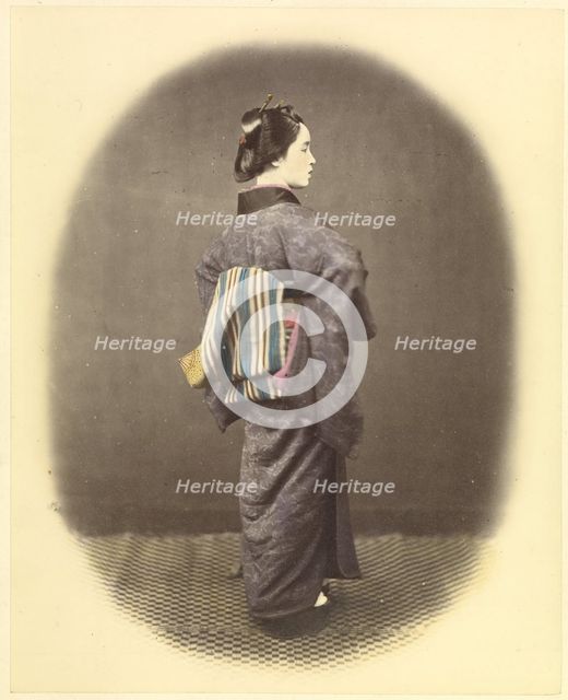 Aristocratic Young Lady, about 1863-1868. Creator: Felice Beato.