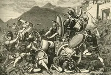 Aristomenes Fighting His Way Out of Eira 1890. Creator: Unknown