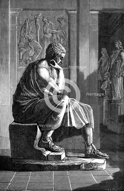 Aristotle (384-322 BC), Ancient Greek philosopher and scientist. Artist: Unknown
