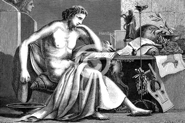 Aristotle (384-322 BC), Ancient Greek philosopher and scientist, c1886. Artist: Unknown