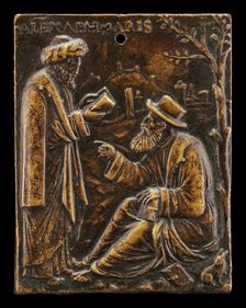 Aristotle and Alexander of Aphrodisias, early 16th century. Creator: Ulocrino