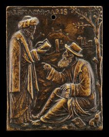 Aristotle and Alexander of Aphrodisias, early 16th century. Creator: Ulocrino