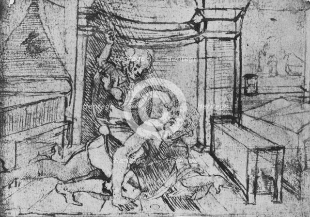'Aristotle and Phyllis', c1480 (1945). Artist: Leonardo da Vinci.