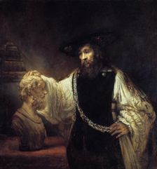 Aristotle Before the Bust of Homer 1653. Artist: Rembrandt Harmensz van Rijn