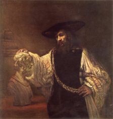 Aristotle Contemplating the Bust of Homer 1653, (1967). Creator: Rembrandt Harmensz van Rijn