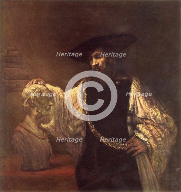 'Aristotle Contemplating the Bust of Homer', 1653, (1967).  Creator: Rembrandt Harmensz van Rijn.