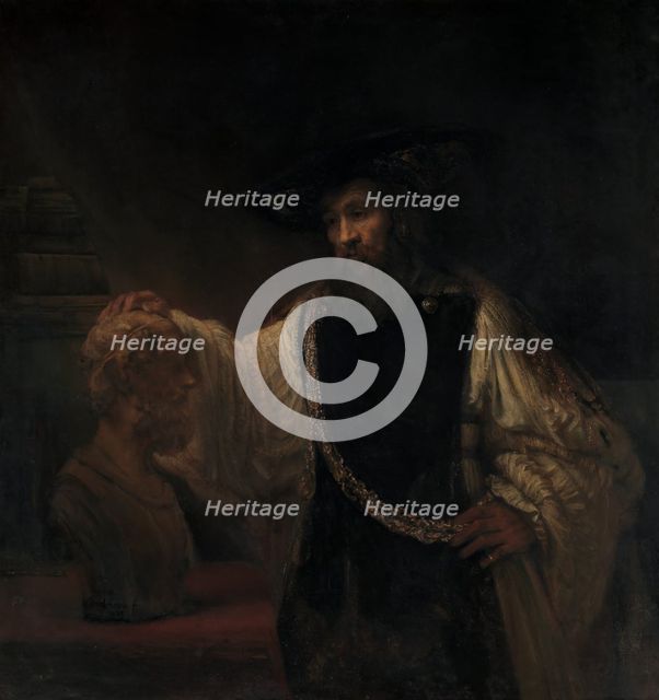 Aristotle with a Bust of Homer, 1653. Creator: Rembrandt Harmensz van Rijn.