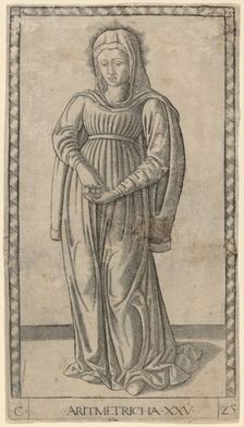 Aritmetricha (Arithmetic), c. 1465. Creator: Master of the E-Series Tarocchi