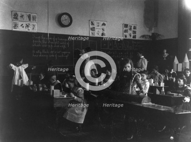 Arithmetic class, 6th Division, (1899?). Creator: Frances Benjamin Johnston.