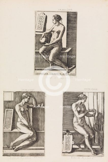Arithmetic, from The Seven Liberal Arts, plate 4, 1544. Creator: Monogrammist B.