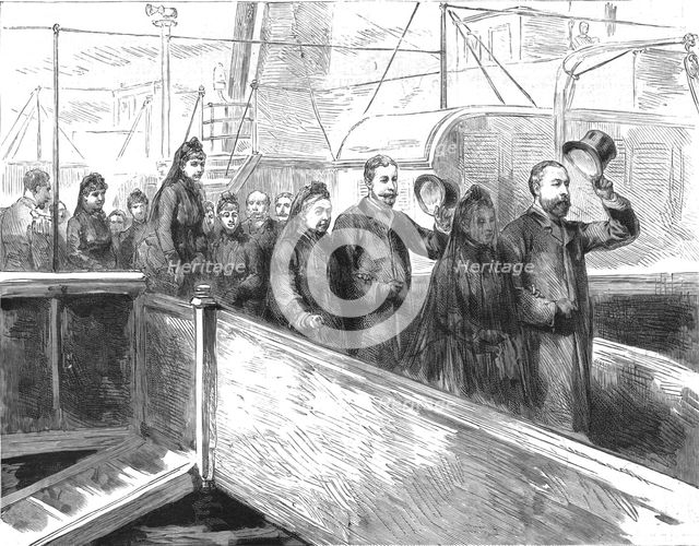 ''Arival of the Empress Dowager Frederick of Germany at Port Victoria', 1888. Creator: Unknown.