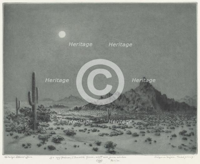 Arizona Night, 1930. Creator: George Elbert Burr.