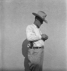 Arizona small town sheriff, Duncan, Arizona, 1936. Creator: Dorothea Lange