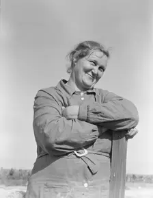 Arkansas mother, now a rural rehabilitation client, Tulare County, California, 1938. Creator: Dorothea Lange