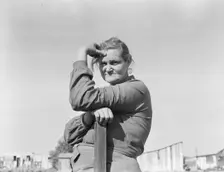 Arkansas mother, now a rural rehabilitation client, Tulare County, California, 1938. Creator: Dorothea Lange