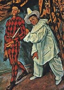 Arlequin et Pierrot 1888. Artist: Paul Cezanne