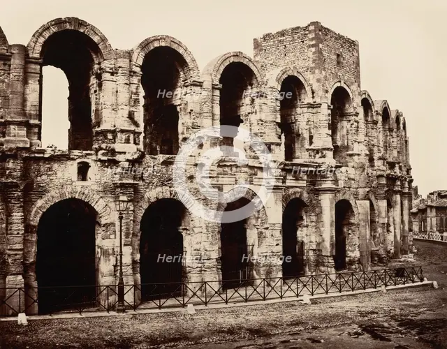 Arles, Amphithéâtre, before June 1, 1860. Creator: Edouard Baldus.