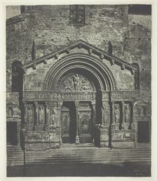 Arles: The West Porch of Saint-Trophime, October 21, 1854, printed 1982. Creator: Charles Nègre