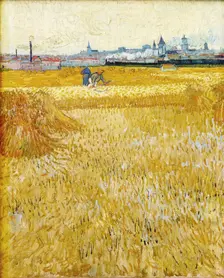 Arles: View from the Wheat Fields (The Harvesters), 1888. Creator: Gogh, Vincent, van (1853-1890)