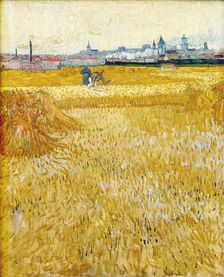 Arles: View from the Wheat Fields (The Harvesters), 1888. Creator: Gogh, Vincent, van (1853-1890)