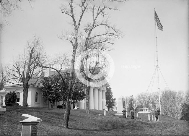 Arlington Mansion - View, Including L'Enfant's Tomb, 1917. Creator: Harris & Ewing.