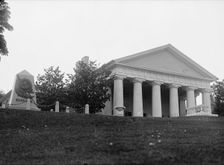 Arlington Mansion - view of Grounds And Portico, 1912. Creator: Harris & Ewing