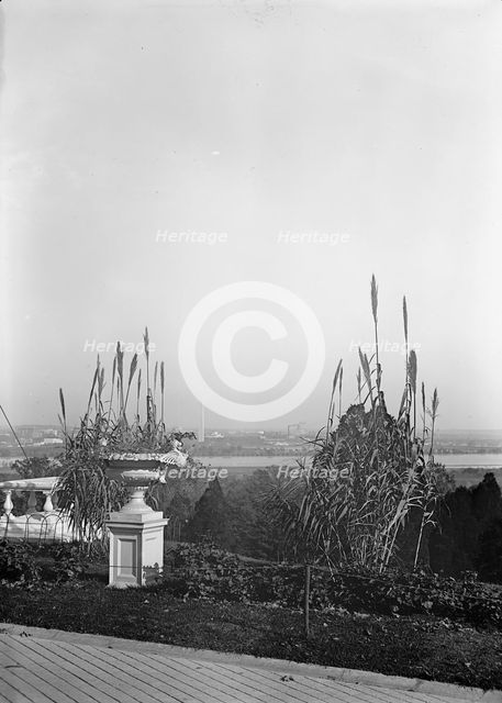 Arlington National Cemetery - View, Washington In Distance, 1912. Creator: Harris & Ewing.