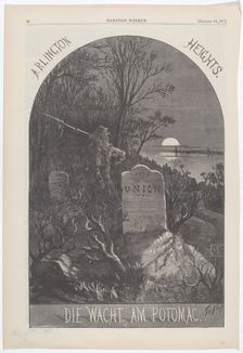 Arlington Heights. Die Wacht. Am Potomac., 1871. Creator: Thomas Nast