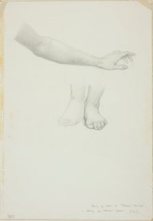 Arm and Feet, study for Mirror of Venus, c. 1873-77. Creator: Sir Edward Coley Burne-Jones
