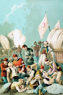 Arm being amputated without anaesthetic, Russo-Turkish War, 1877