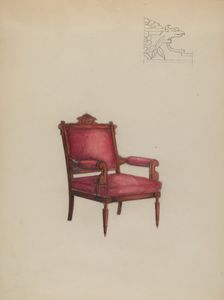 Arm Chair, 1935/1942. Creator: Herbert Marsh