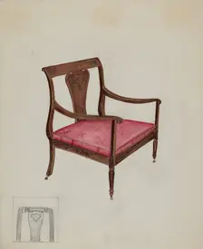 Arm Chair, 1935/1942. Creator: Unknown