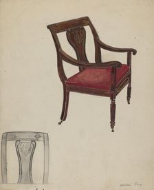 Arm Chair, 1935/1942. Creator: Edna C. Rex