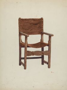 Arm Chair, 1941. Creator: Hal Blakeley