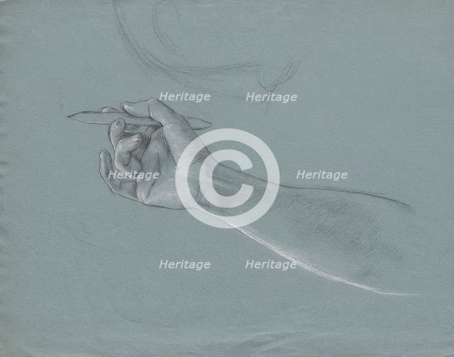 Arm study for the faculty image: Theology, c1898/1900. Creator: Franz von Matsch.